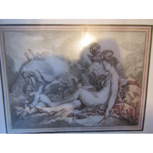 1712 - Three Framed Fine Art Prints Including Image of Venus with Cherubs Largest Approximately 10 Inches W... 