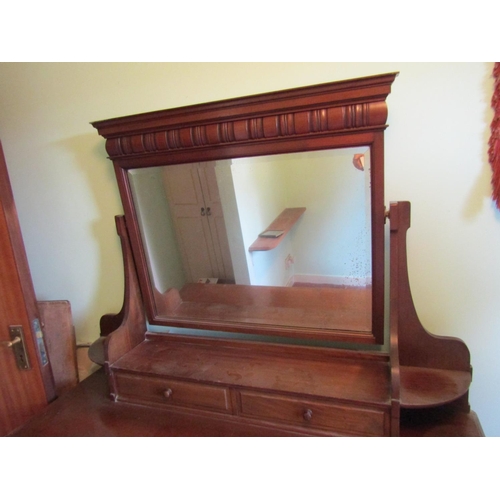 1719 - Antique Mahogany Dressing Table Chest 42 Inches Wide Approximately