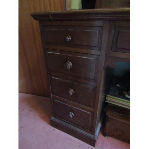 1719 - Antique Mahogany Dressing Table Chest 42 Inches Wide Approximately