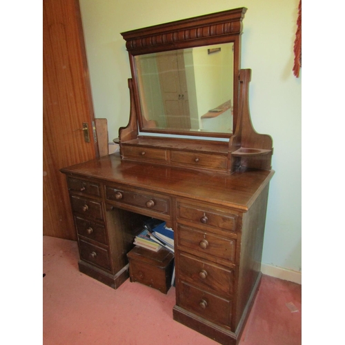 1719 - Antique Mahogany Dressing Table Chest 42 Inches Wide Approximately