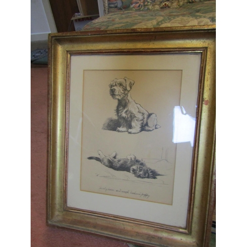 1724 - Two Framed Still Life Paintings One Unframed Still Life Painting and Framed Print of Dogs Four Piece... 