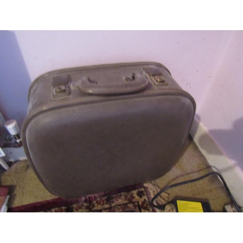 1740 - Vintage Ladies Suitcase Neat Form Good Original Condition with Satin Lined Interior