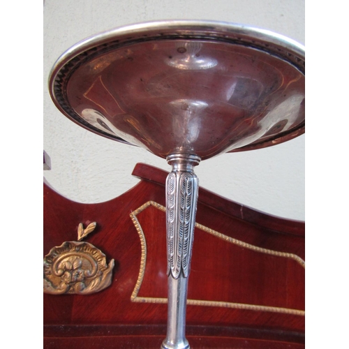 1746 - Silver Pedestal Tasa Attractively Detailed Approximately 8 Inches High x 7 Inches Wide