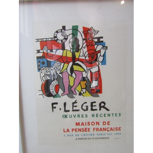 1752 - Ferdinand Leger Art Exhibition Poster Issued Mourlet Paris Approximately 11 Inches High x 8 Inches W... 