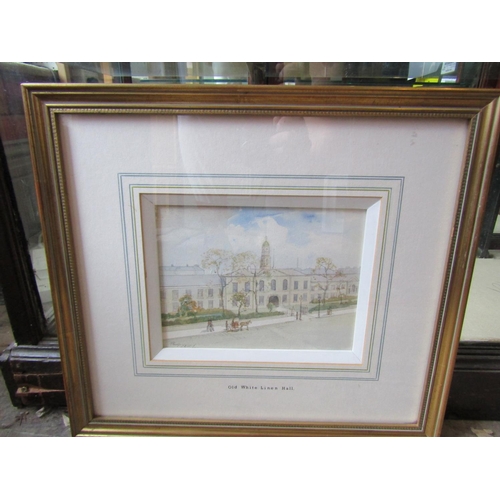 1753 - Frank McKelvey Old Linen Hall Belfast Watercolour Signed Lower Left Approximately 8 Inches High x 9 ... 