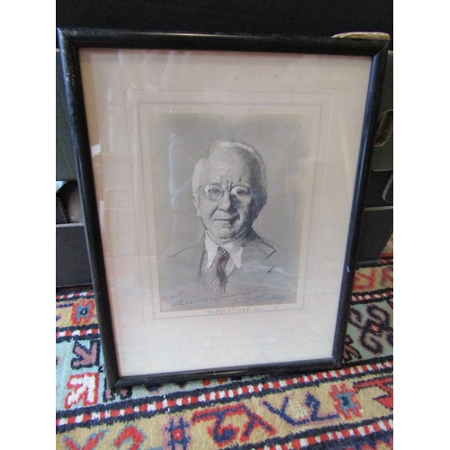 1760 - Sean O'Sullivan RHA Portrait of President Sean T O'Ceallaigh Signed by the President Approximately 1... 