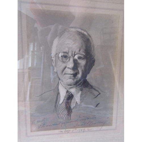 1760 - Sean O'Sullivan RHA Portrait of President Sean T O'Ceallaigh Signed by the President Approximately 1... 