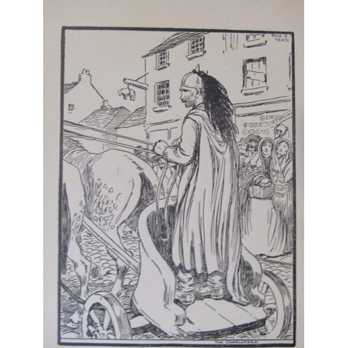 1763 - Jack B Yeats Hand Coloured Broadside Dated 1908 Contained within Leather Case Folder