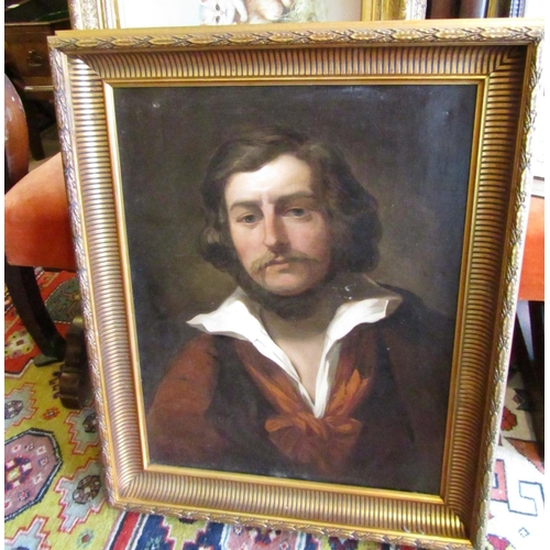 1764 - Victorian School Portrait of Gentleman Oil on Canvas Approximately 22 Inches High x 18 Inches Wide