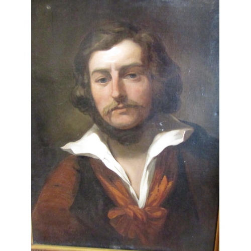 1764 - Victorian School Portrait of Gentleman Oil on Canvas Approximately 22 Inches High x 18 Inches Wide