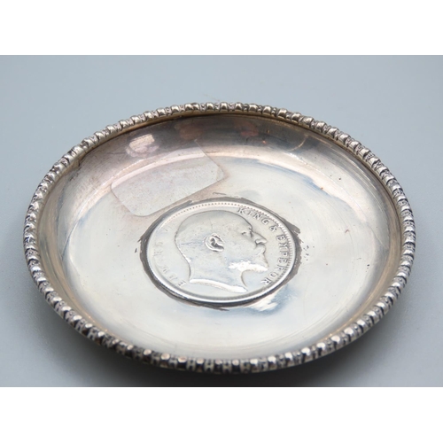 1769 - Silver Pin Dish with Inset Coin Dated 1907