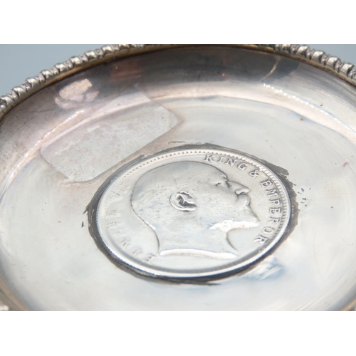 1769 - Silver Pin Dish with Inset Coin Dated 1907