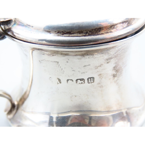 1770 - Silver Condiment Pot with Original Bristol Blue Glass Liner