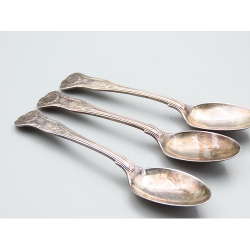 1772 - Three Silver Dessert Spoons Kings Pattern