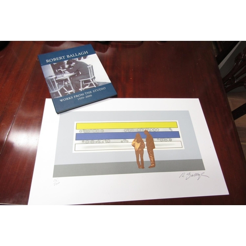 1793 - Robert Ballagh Two People Looking At A Michael Farrell Fine Art Lithograph Approximately 22 Inches W... 