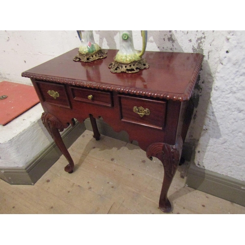 1797 - Mahogany Chippendale Lowboy with Pierced Brass Handles Approximately 30 Inches Wide x 29 Inches High