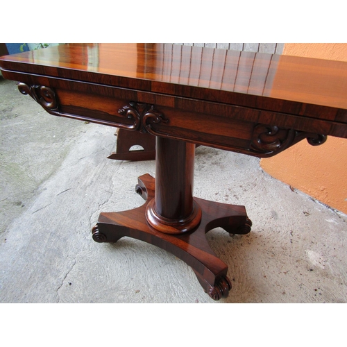 1809 - William IV Rosewood Fold Over Card Table Approximately 34 Inches Wide x 31 Inches High