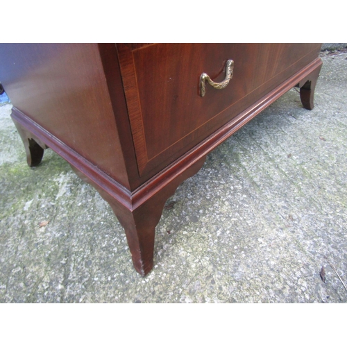 1814 - Figured Mahogany Chest on Chest Swag Motif Handles Six Graduated Drawers Approximately 32 Inches Wid... 