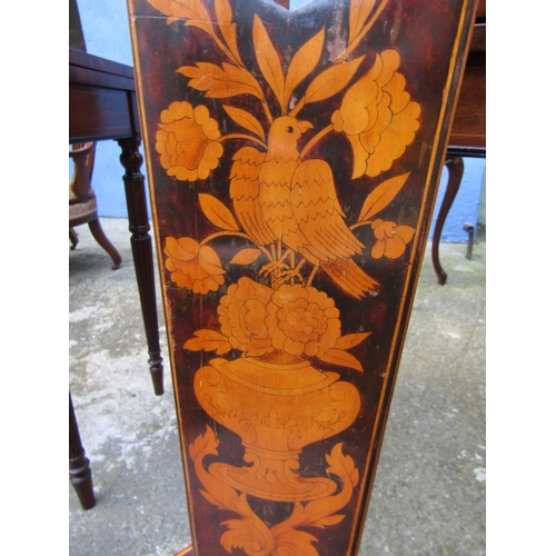 1821 - Marquetry Decorated Antique Spinning Wheel Chair