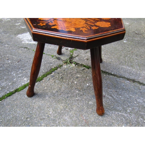 1821 - Marquetry Decorated Antique Spinning Wheel Chair