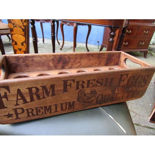 1822 - Farmhouse Egg Rest Box Approximately 14 Inches Wide