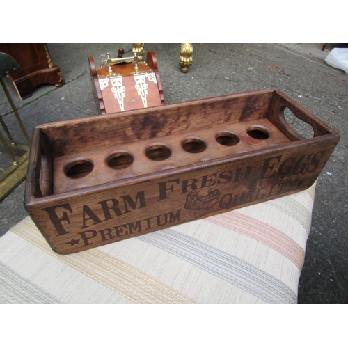 1822 - Farmhouse Egg Rest Box Approximately 14 Inches Wide