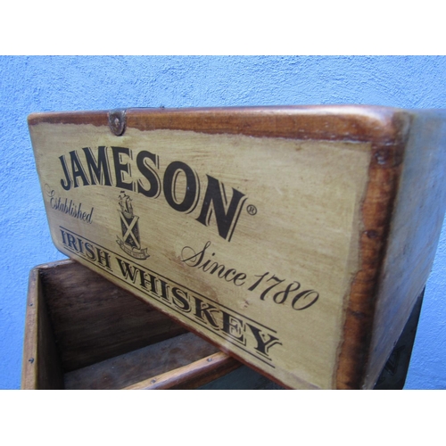 1823 - Two Pine Whiskey Motif Decorated Shop Boxes Each Approximately 14 Inches Wide