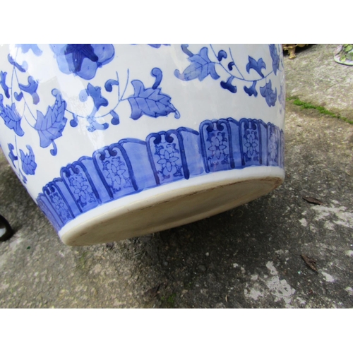 1829 - Large Blue and White Jardiniere Approximately 14 Inches High x 15 Inches Wide