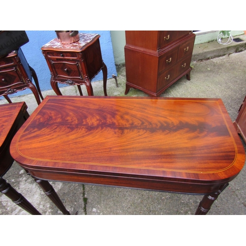 1834 - Fine Pair of William IV Feathered Mahogany Card Tables Each Approximately 34 Inches Wide x 31 Inches... 