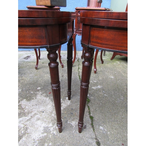 1834 - Fine Pair of William IV Feathered Mahogany Card Tables Each Approximately 34 Inches Wide x 31 Inches... 