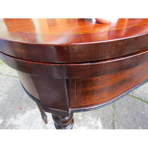 1834 - Fine Pair of William IV Feathered Mahogany Card Tables Each Approximately 34 Inches Wide x 31 Inches... 