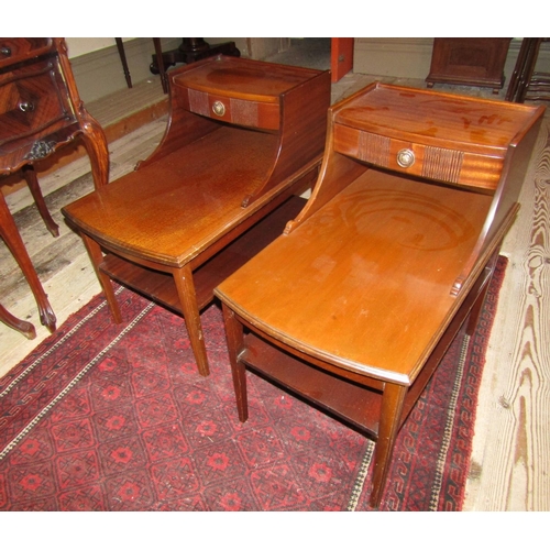 1842 - Pair of Mahogany Bedside Lockers Each Approximately 14 Inches Wide