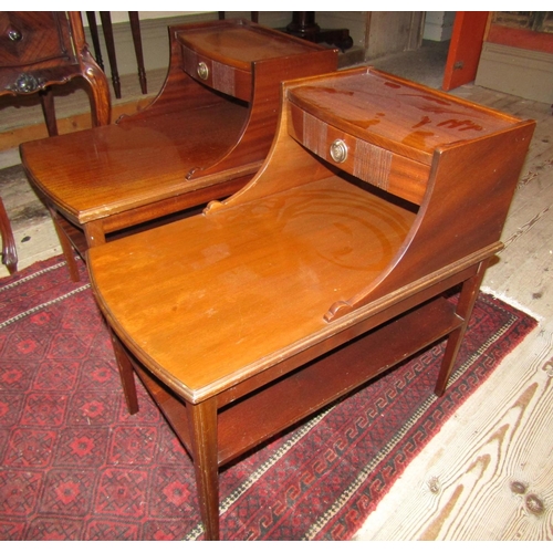 1842 - Pair of Mahogany Bedside Lockers Each Approximately 14 Inches Wide