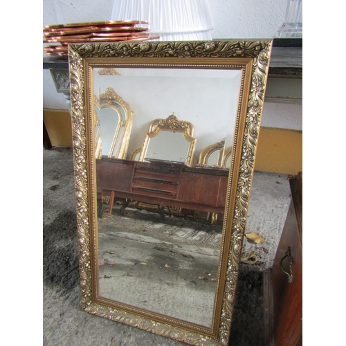 1847 - Two Wall Mounted Mirrors One with Hat and Coat Rests Other Example Rectangular Form Largest Approxim... 