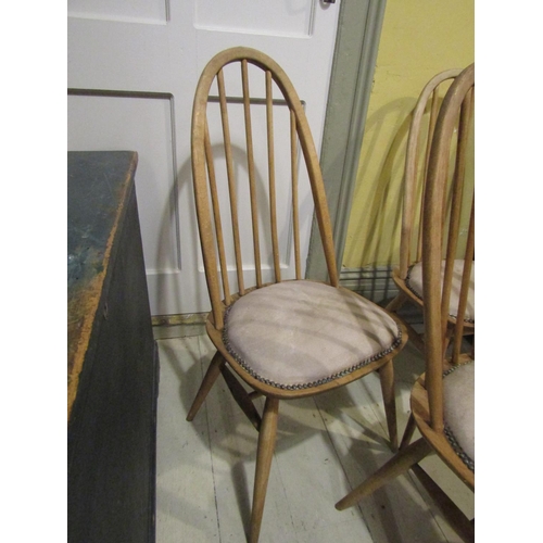 1855 - Set of Three Vintage Hoop Back Chairs Good Construction