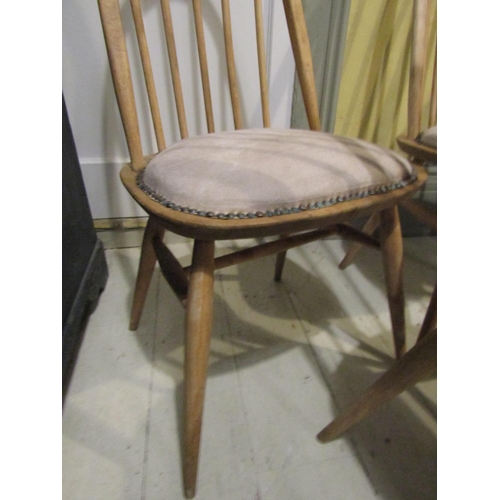 1855 - Set of Three Vintage Hoop Back Chairs Good Construction