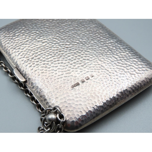 198 - Edwardian Silver Ladies Evening Purse with Fitted Interior 10cm Wide x 8cm High Original Silver Chai... 