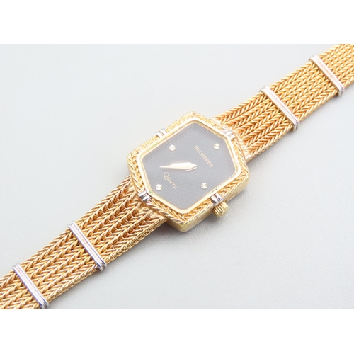 203 - Bucherer of Paris Ladies Wristwatch Gold Filled Attractively Detailed Original Box and Papers Presen... 