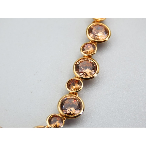 233 - Citrine Set 9 Carat Yellow Gold Ladies Necklace 50cm Long Well Detailed Citrines of Attractive Golde... 