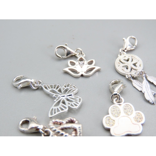 239 - Eleven Silver Bracelet Charms