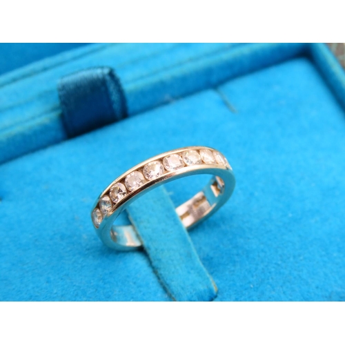 245 - 14 Carat White Gold Set Ladies Diamond Half Eternity Ring Diamonds of Good Scintillation Ring Size M... 