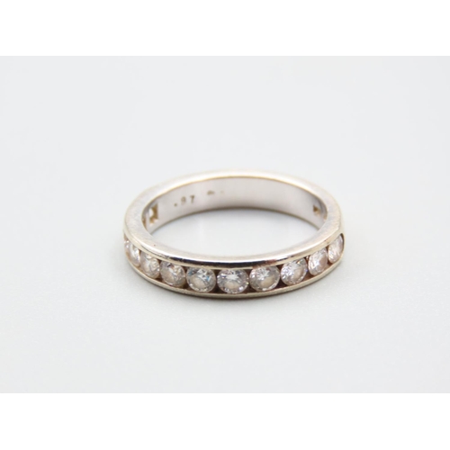 245 - 14 Carat White Gold Set Ladies Diamond Half Eternity Ring Diamonds of Good Scintillation Ring Size M... 