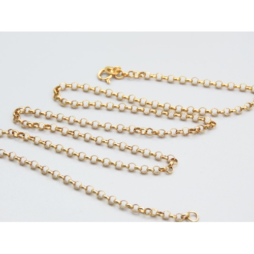 254 - 9 Carat Yellow Gold Ladies Necklace of Interlinking Form 46cm Long