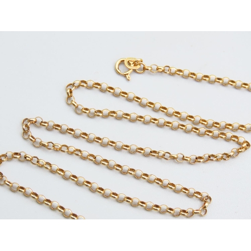 254 - 9 Carat Yellow Gold Ladies Necklace of Interlinking Form 46cm Long