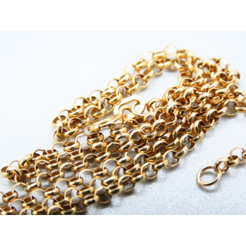 254 - 9 Carat Yellow Gold Ladies Necklace of Interlinking Form 46cm Long