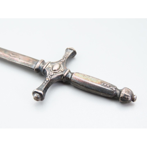 264 - Silver Letter Opener Sword Form 29cm Long