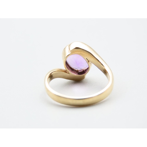 289 - Amethyst Centerstone 9 Carat Yellow Gold Ring