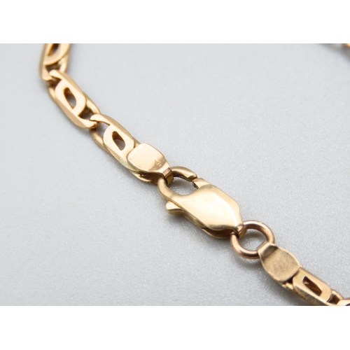 298 - 9 Carat Yellow Gold Ladies Necklace of Interlinking Form 48cm Long