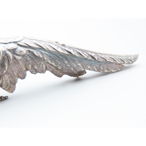 301 - Pair of Silver Peacock Figures Each 16cm Long