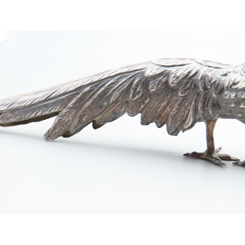 301 - Pair of Silver Peacock Figures Each 16cm Long